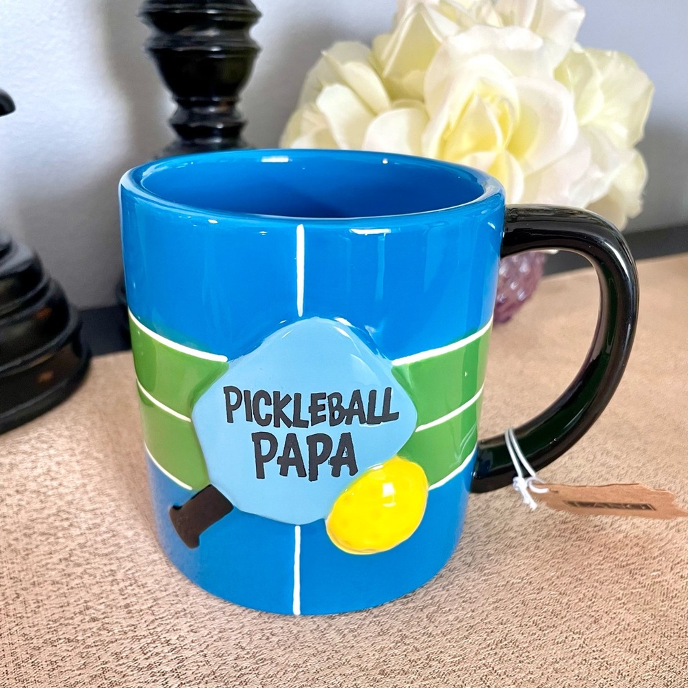 New 3D PICKLEBALL PAPA Ceramic Mug
